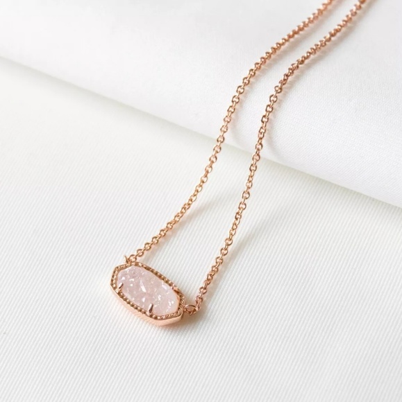 Kendra Scott Jewelry - Kendra Scott "Elisa" Rose Gold Drusy Logo Necklace